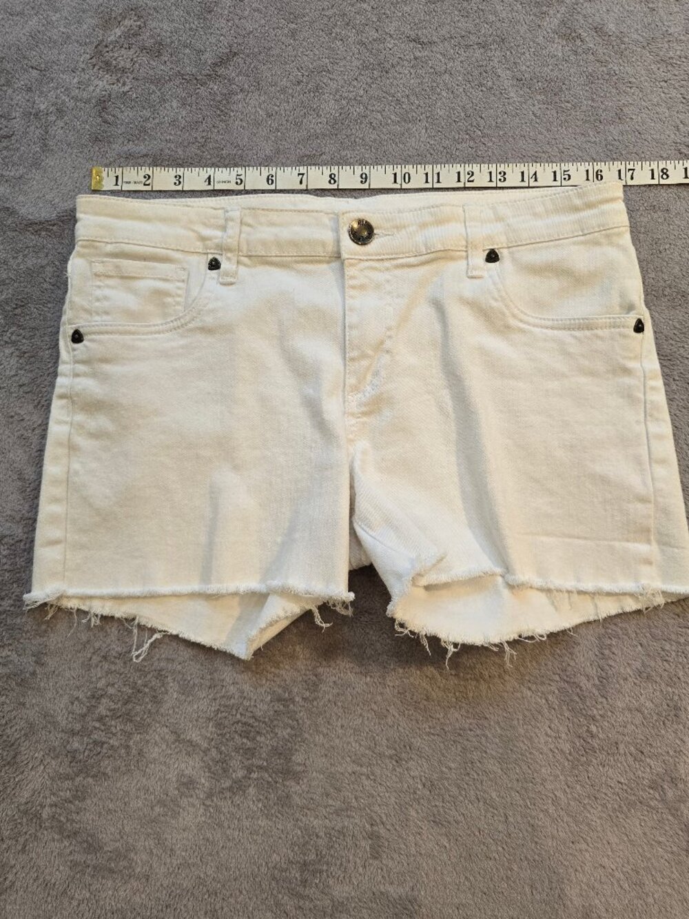 KUT denim white shorts women size 8